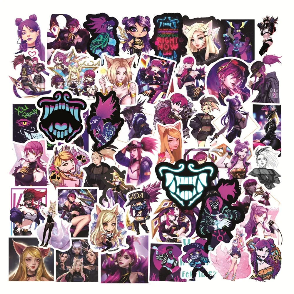 50pcs anime Decal Stickers | Hot girl Waifu stickers Decal Stickers | For  suitcase laptop Car Truck Waterproof Car stickers