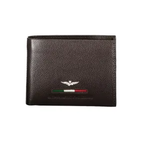 Aeronautica Militare Elegant Leather Wallet with Sleek Compartments