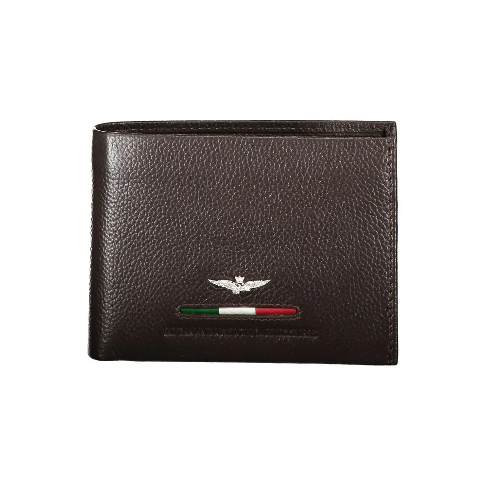 Aeronautica Militare Elegant Leather Wallet with Sleek Compartments