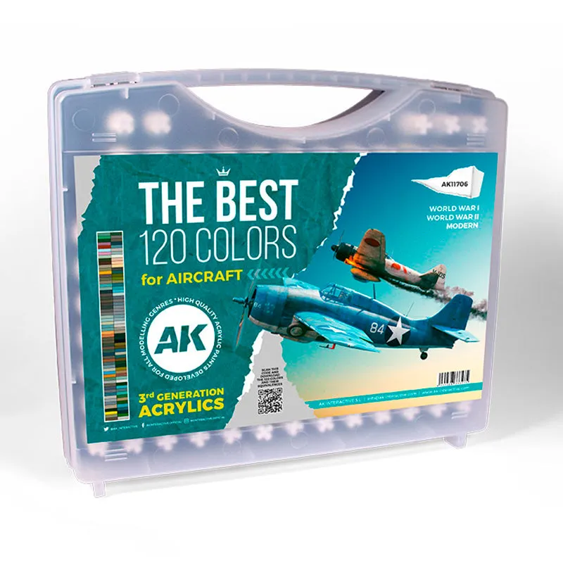 Ak Interactive - 3 Gen Acrylics - 3G Plastic Briefcase 120 Aircraft Colors