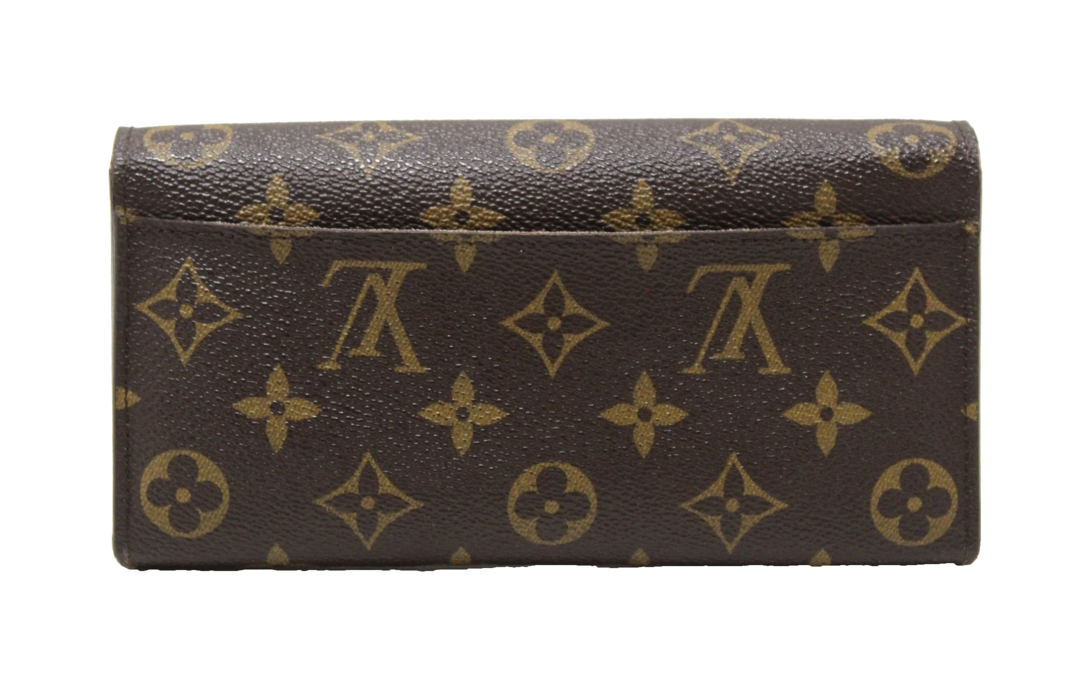 Authentic Louis Vuitton Classic Monogram Canvas Sarah Long Wallet