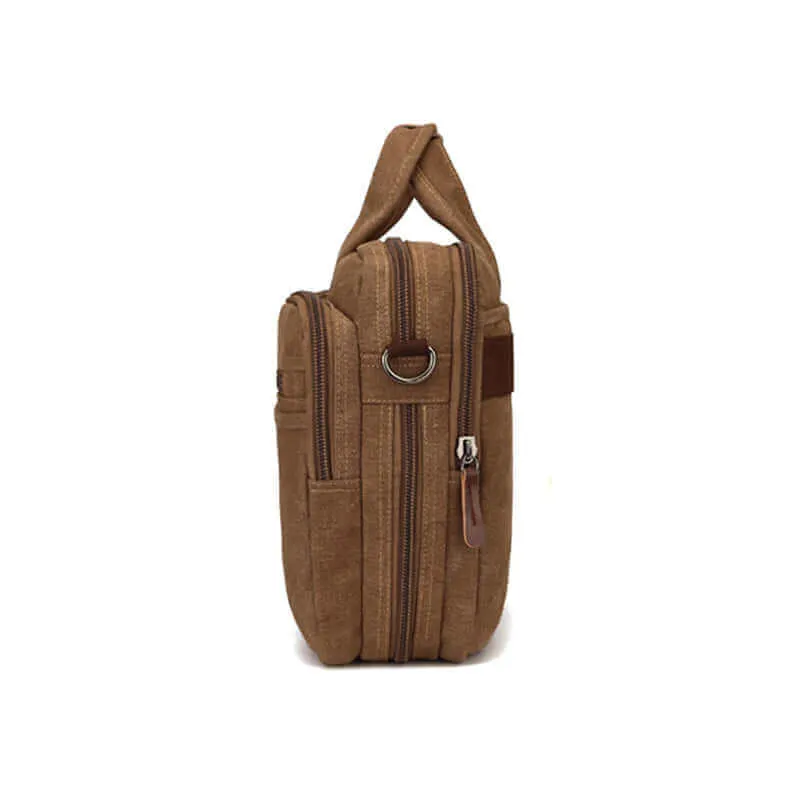 Canvas Briefcase | 17 Inch  Laptop Bag