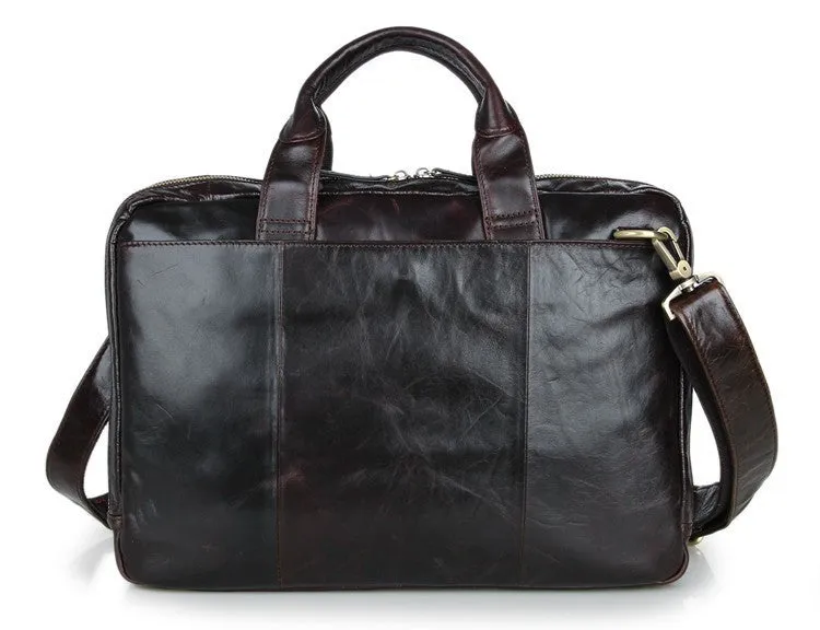 Casual Laptop Briefcase Genuine Leather For Men