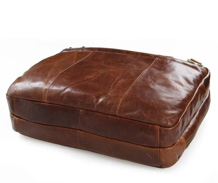 Casual Laptop Briefcase Genuine Leather For Men