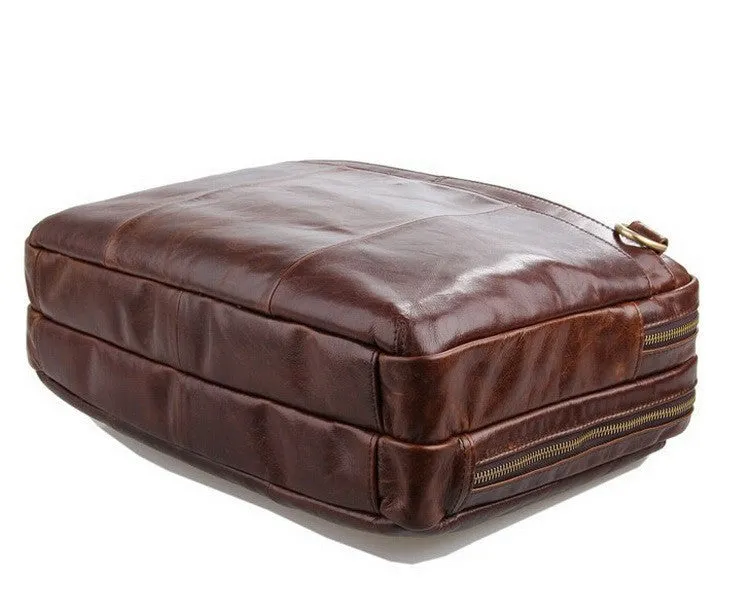 Casual Laptop Briefcase Genuine Leather For Men