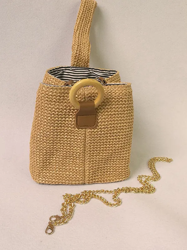 Casual Simple Weave Handbag