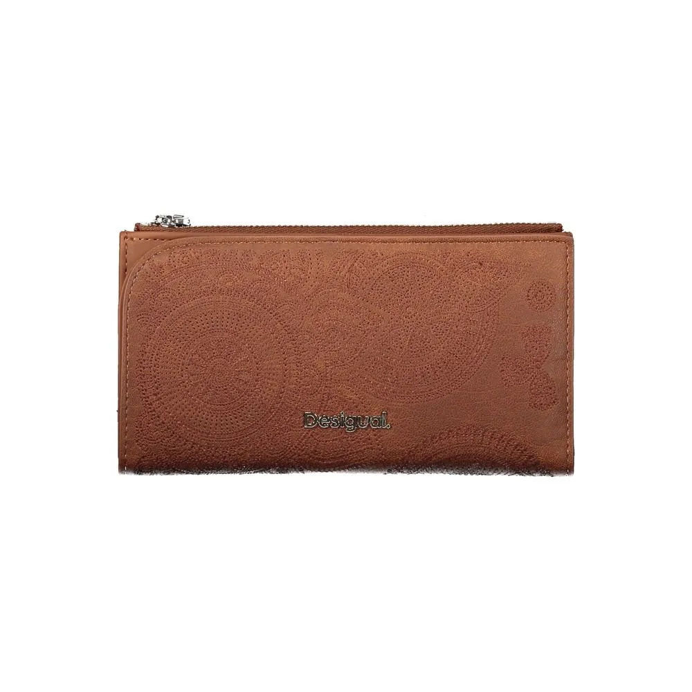 Desigual Elegant Brown Two-Compartment Wallet