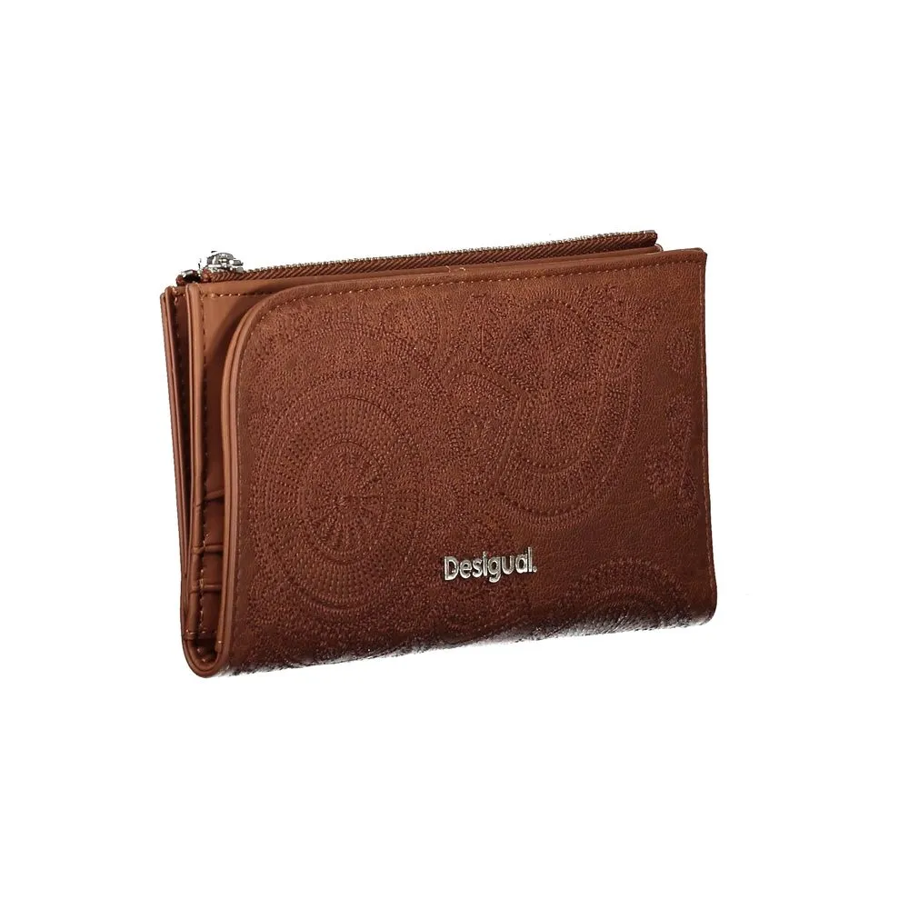 Desigual Elegant Brown Two-Compartment Wallet