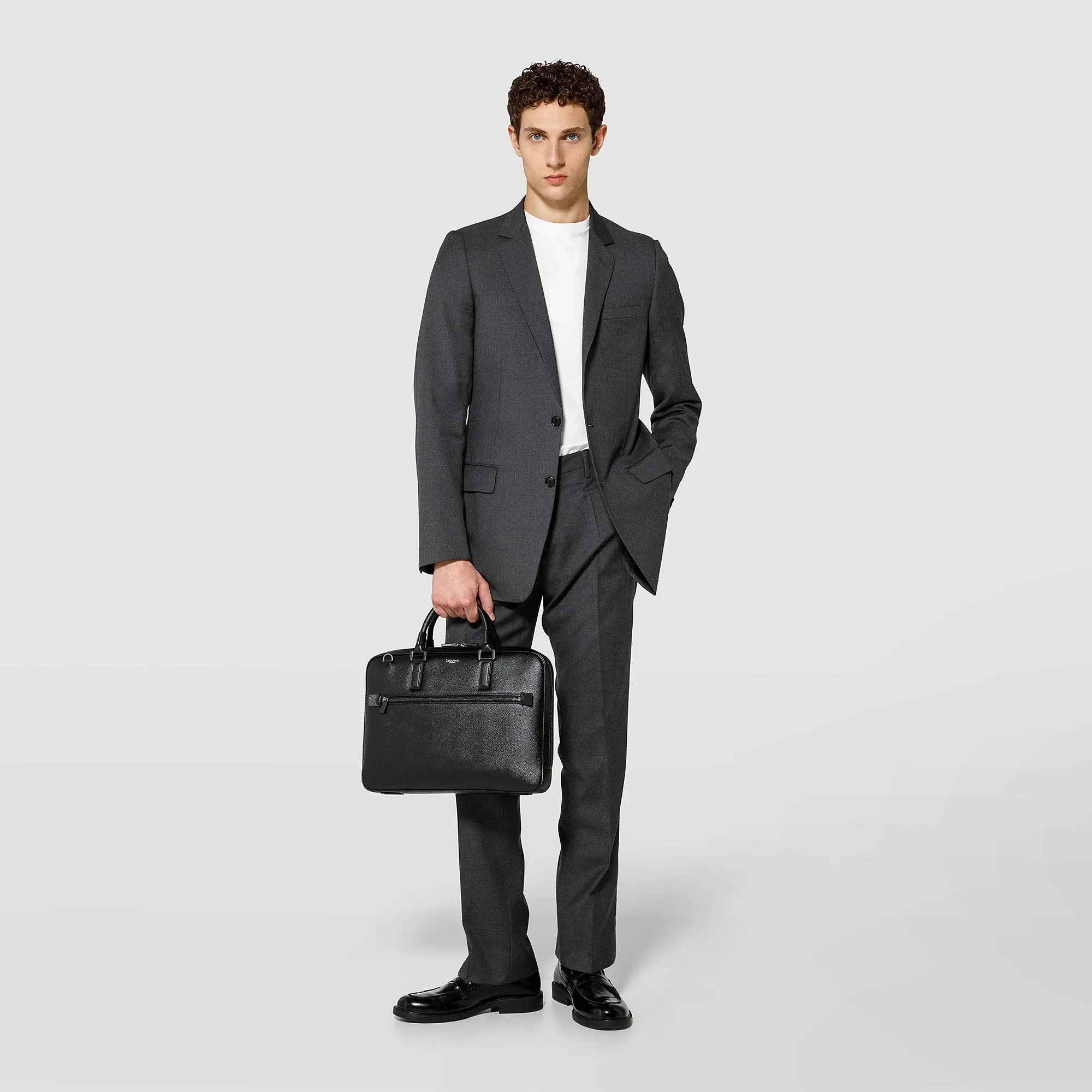 EXTRA SLIM BRIEFCASE IN EVOLUZIONE LEATHER