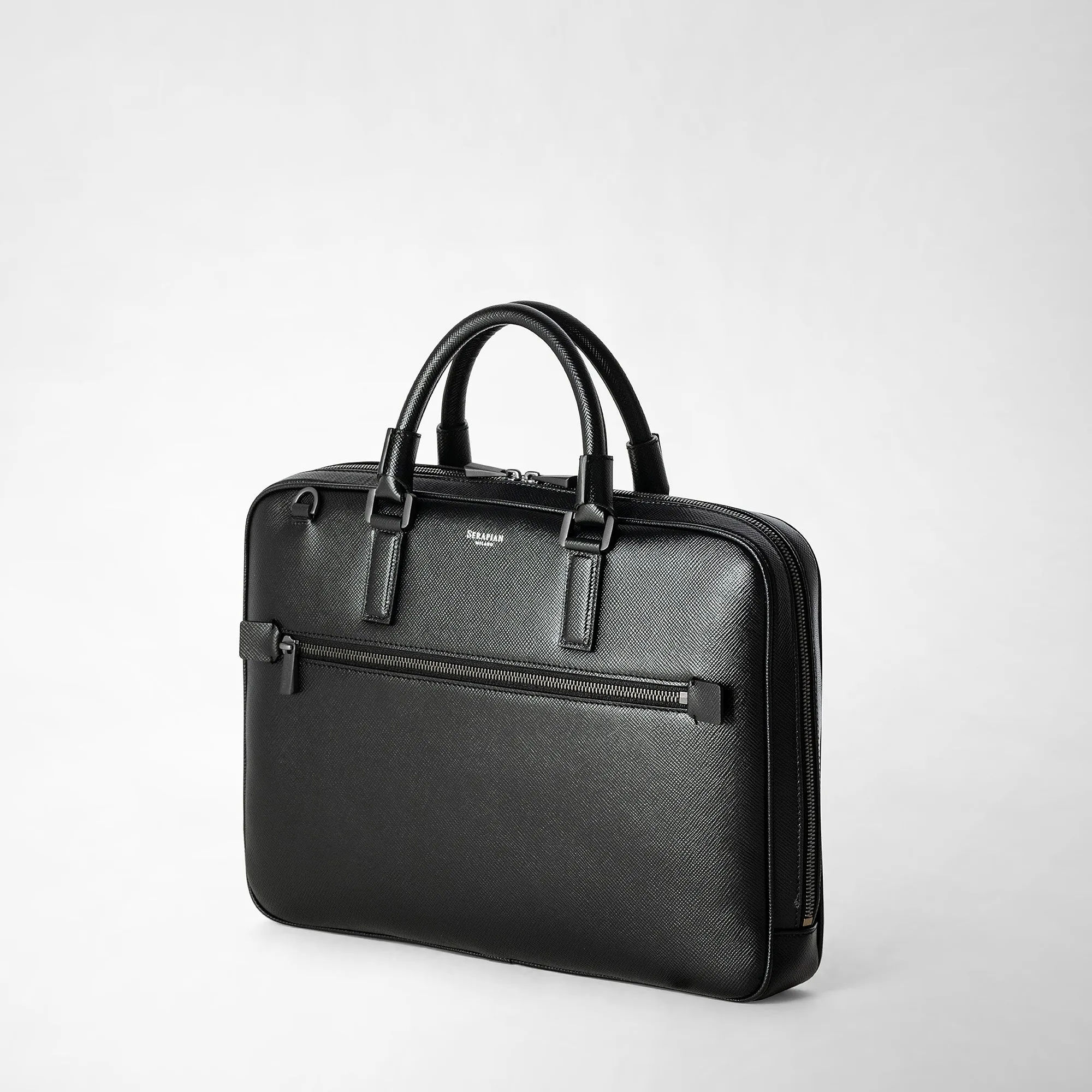 EXTRA SLIM BRIEFCASE IN EVOLUZIONE LEATHER