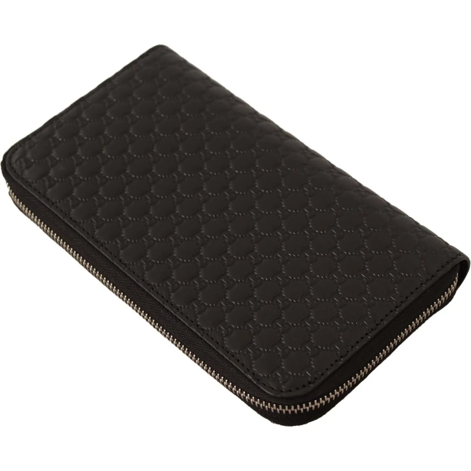 Gucci Elegant Black Leather Zip-Around Wallet