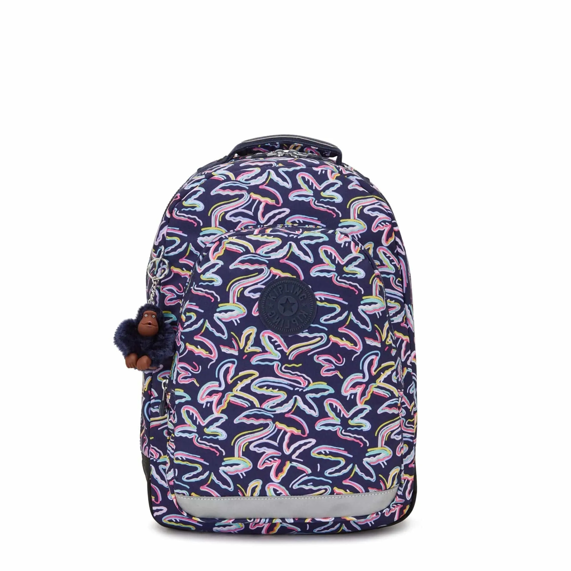 Kipling Class Room Palm Fiesta Print Large Backpack C2I7090-3MC