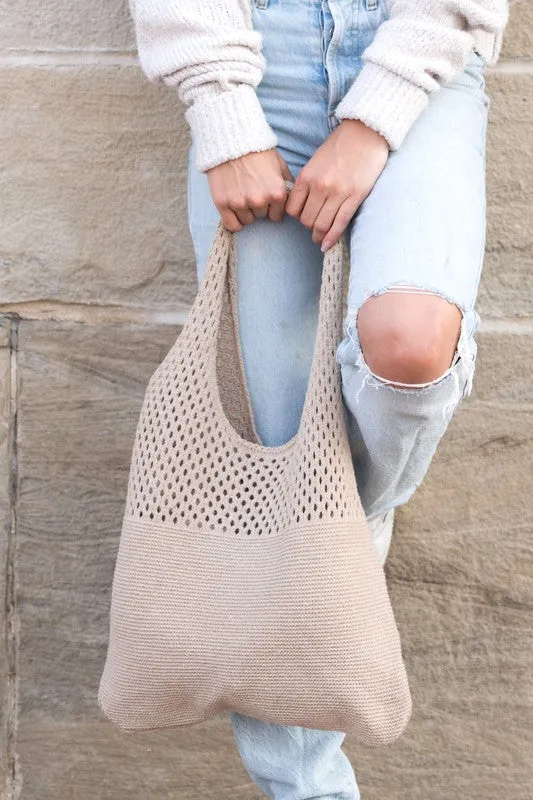 Let's Go Soft Woven Hobo Bag