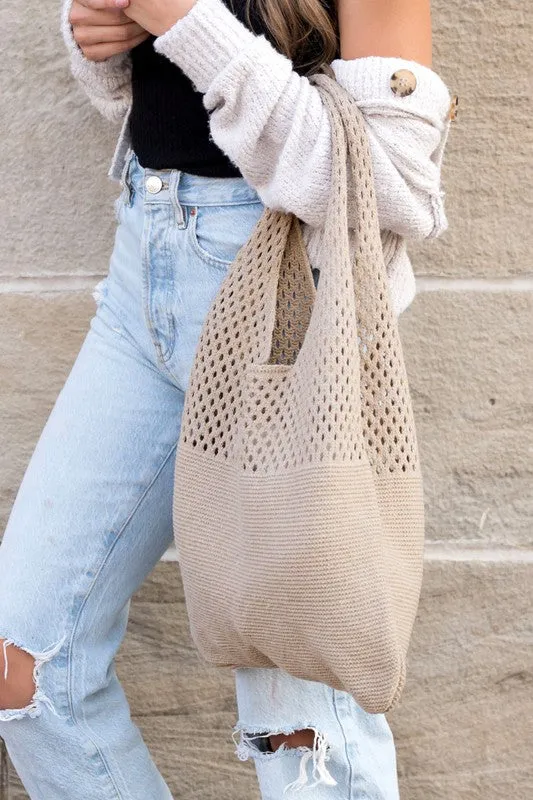 Let's Go Soft Woven Hobo Bag