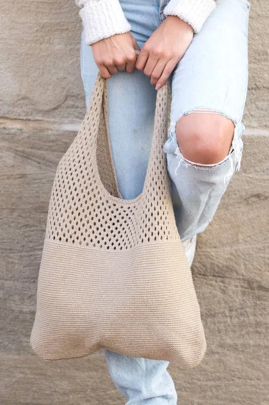 Let's Go Soft Woven Hobo Bag