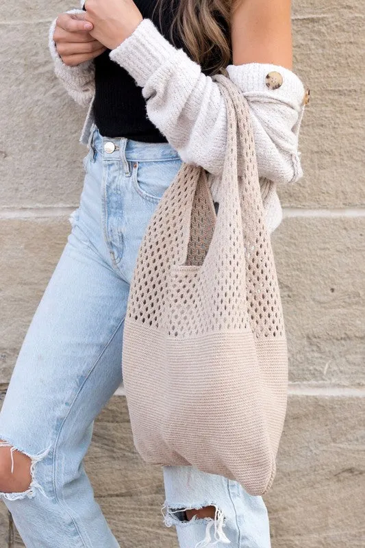 Let's Go Soft Woven Hobo Bag