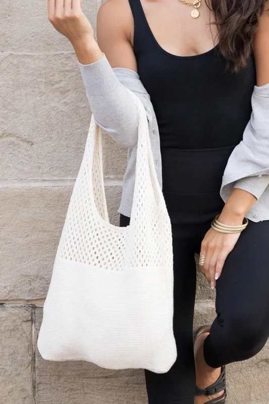 Let's Go Soft Woven Hobo Bag