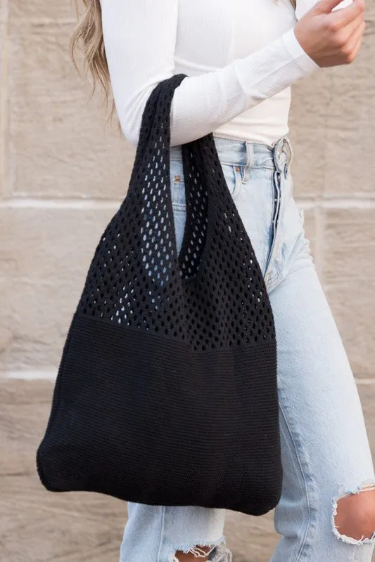 Let's Go Soft Woven Hobo Bag