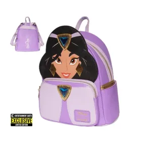 Loungefly Aladdin Princess Jasmine Purple Outfit Cosplay Mini-Backpack [EE Exclusive]