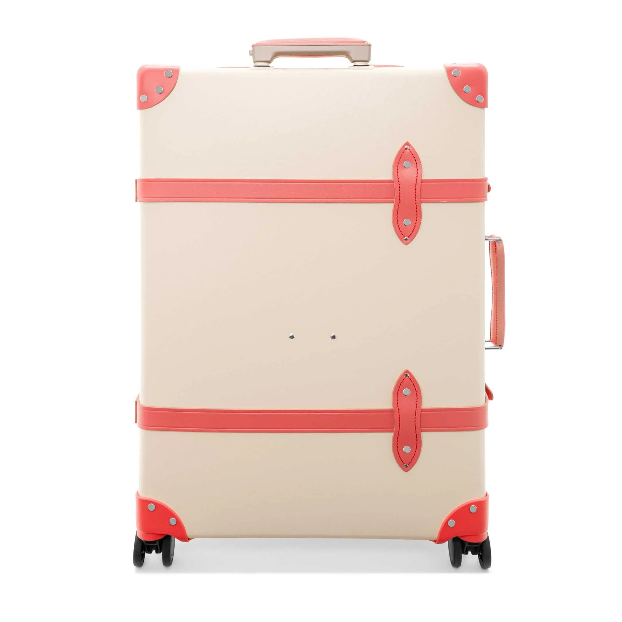 Pop Colour · Large Check-In - 4 Wheels | Ivory/Flamingo/Chrome