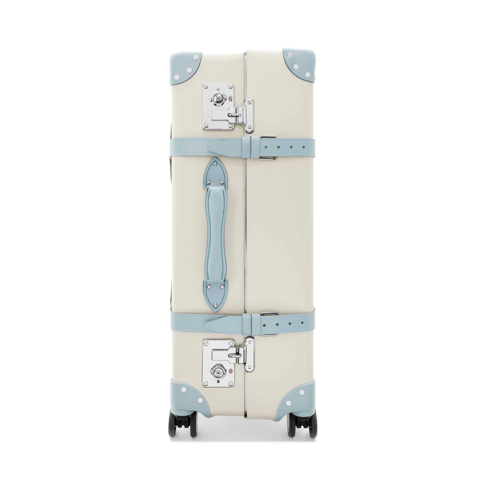 Pop Colour · Large Check-In - 4 Wheels | Ivory/Pastel Blue/Chrome