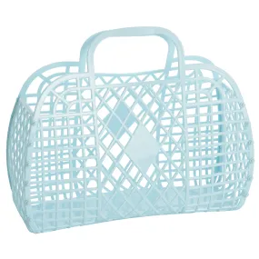 Retro Basket in Blue - Large