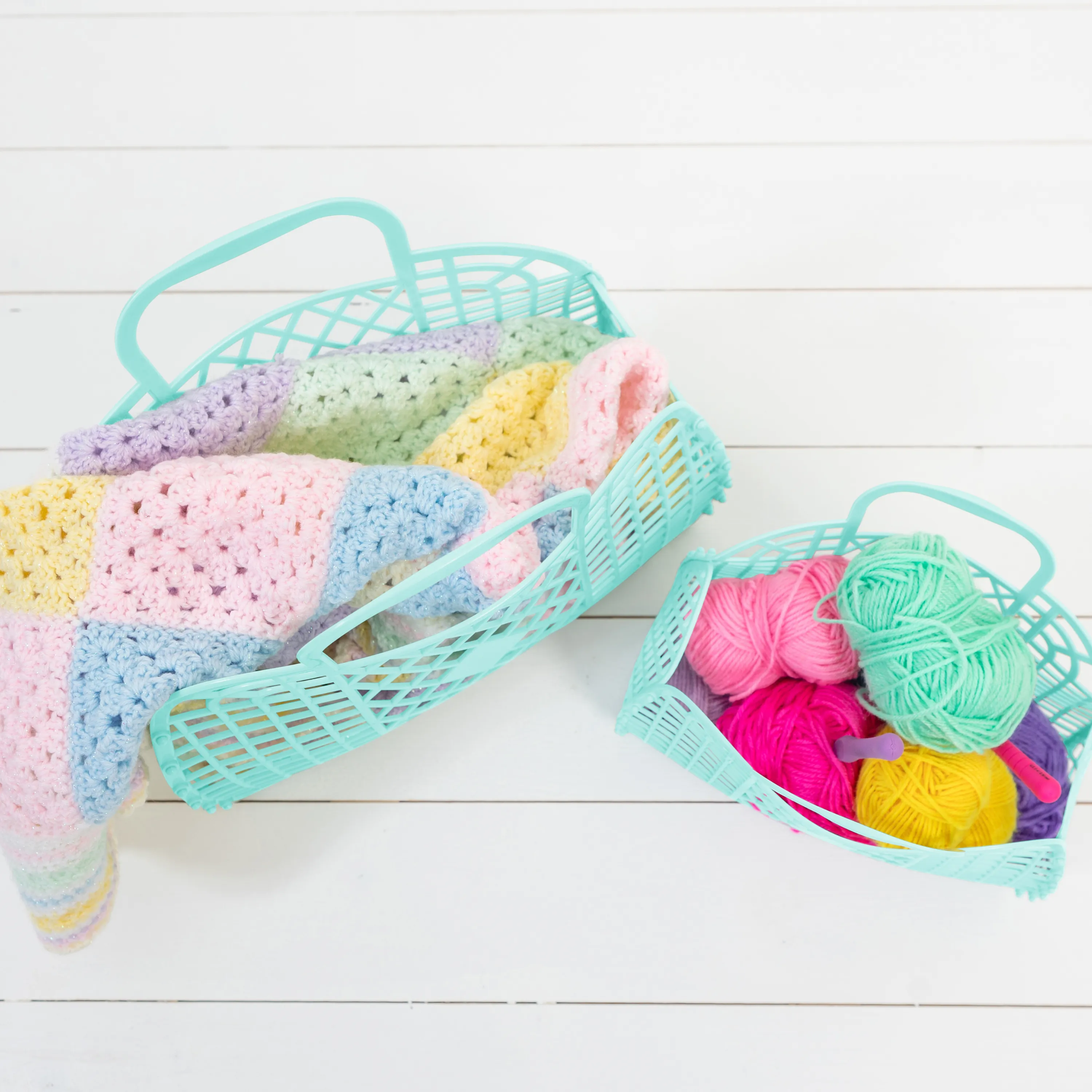 Retro Basket Jelly Bag - Large Seafoam