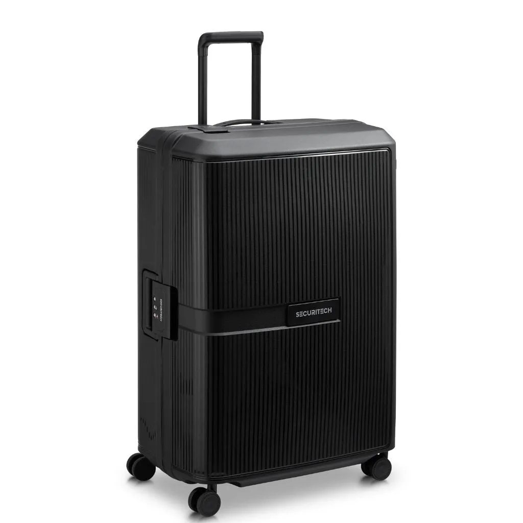 Securitech By Delsey Stone 76cm Large Hardsided Luggage Black