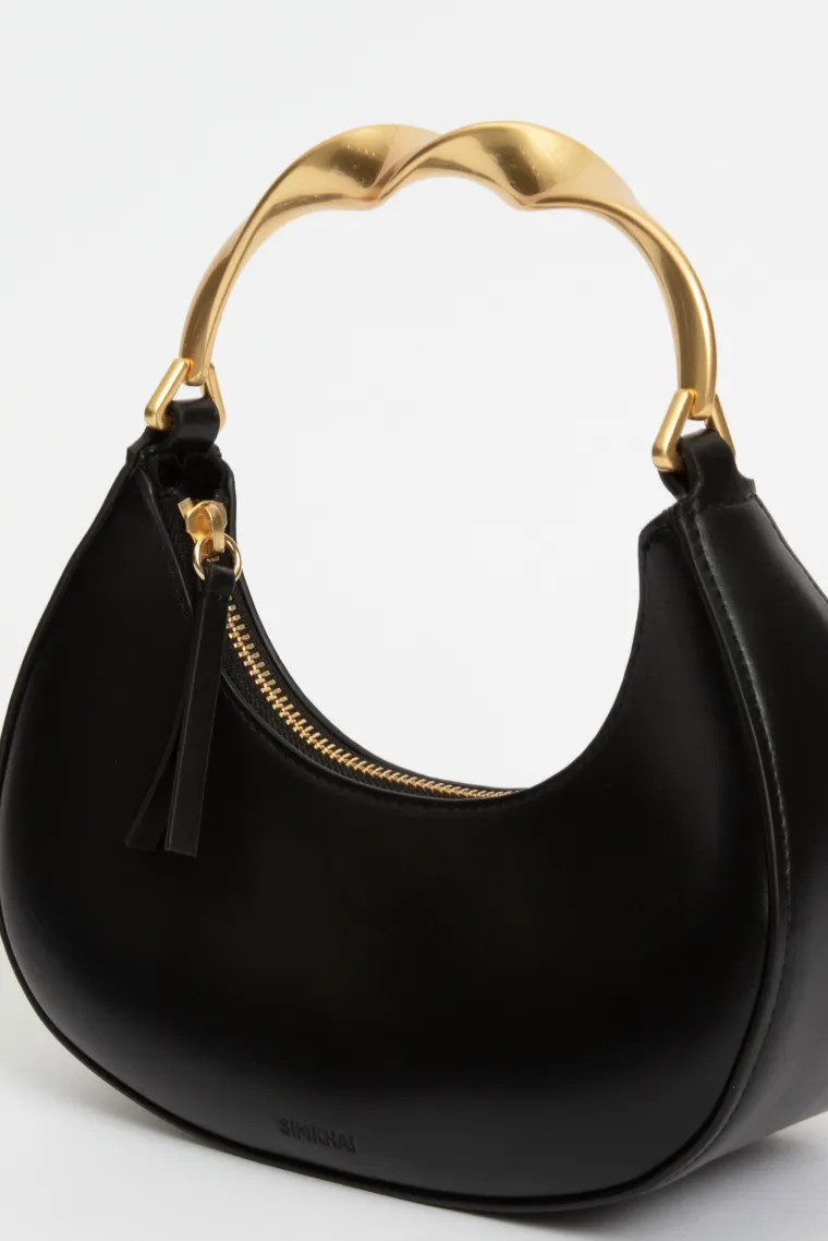 Simkhai Mixi Twist Handle Hobo Bag in Black