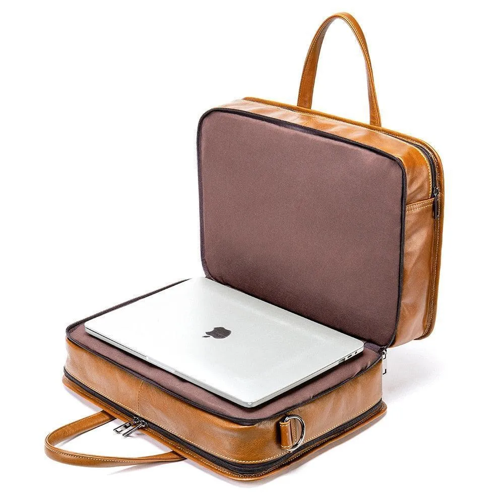 Soft Genuine Leather Briefcase For Business Professionals