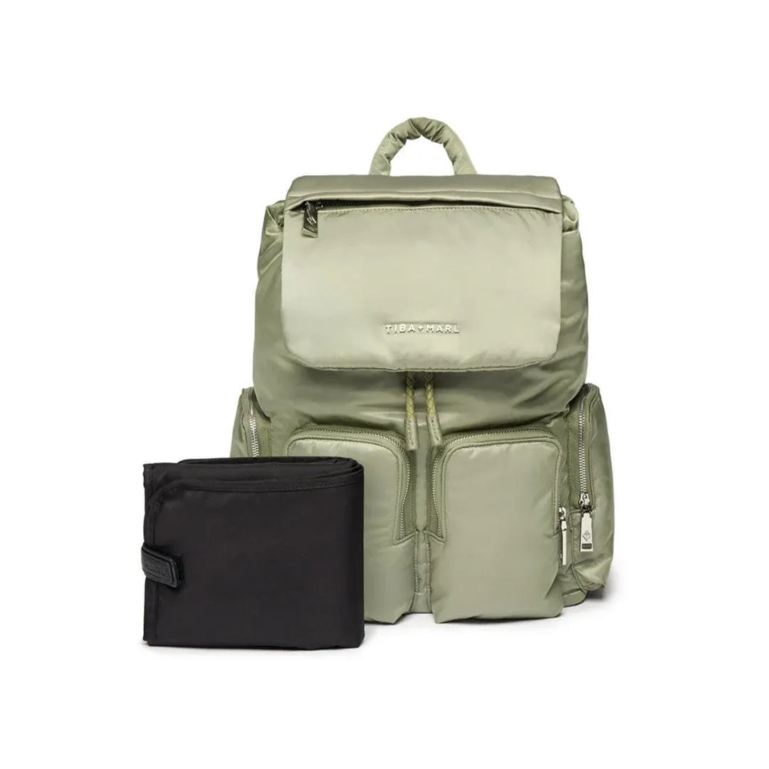 Tiba   Marl Alto Changing Backpack - Sage