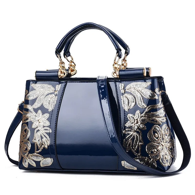 Trendy Embroidery Flower Handbag