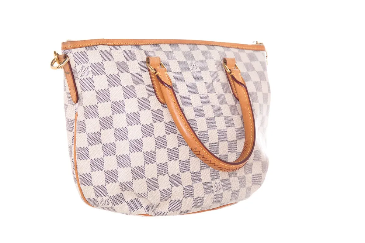 Trendy Inspired Louis Vuitton '14 Riviera Pm Damier Azur Handbag