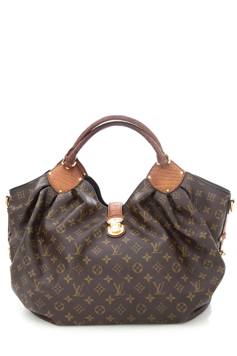 Trendy Inspired Louis Vuitton 2012 Brown Mahina Monogram & Alligator Handbag