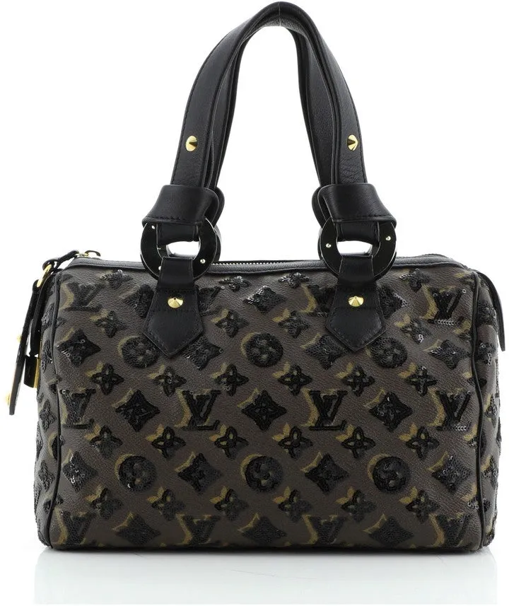 Trendy Inspired Louis Vuitton Monogram Sequins Eclipse Speedy 28 Bag