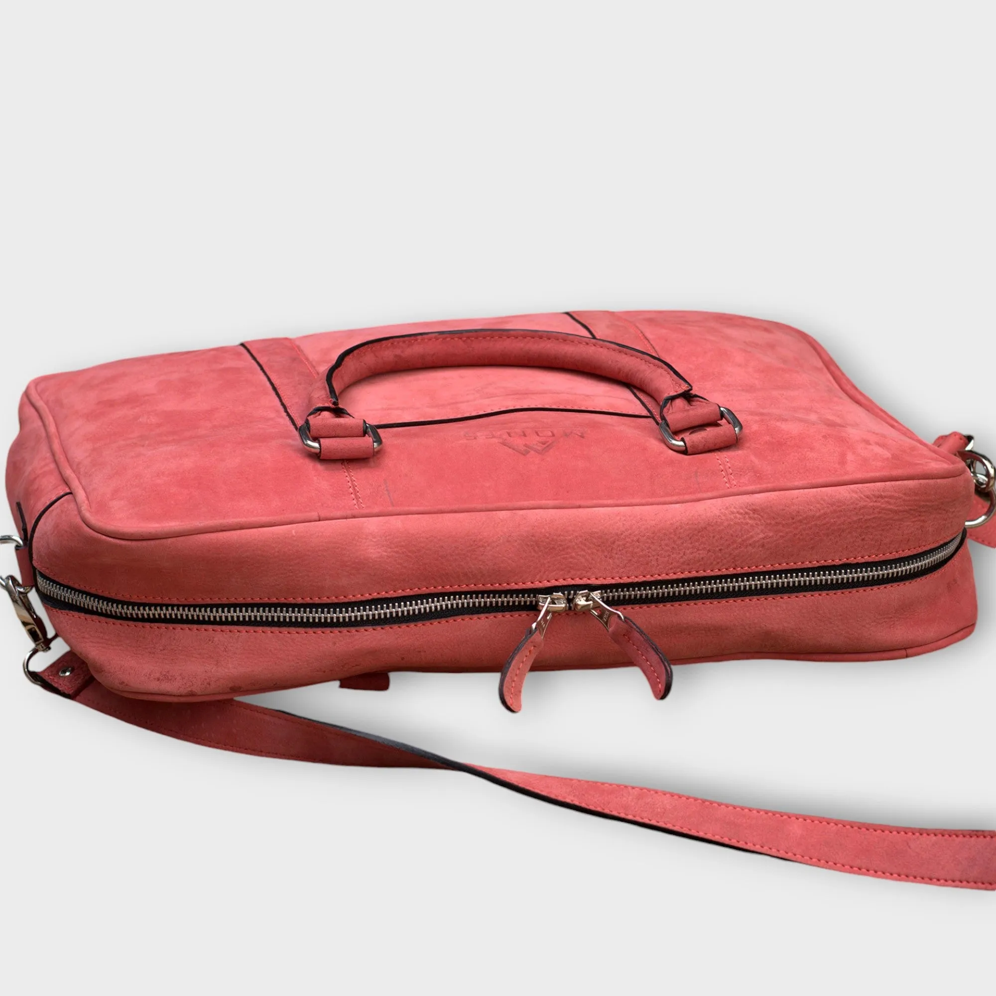 Utror Pink Leather Briefcase