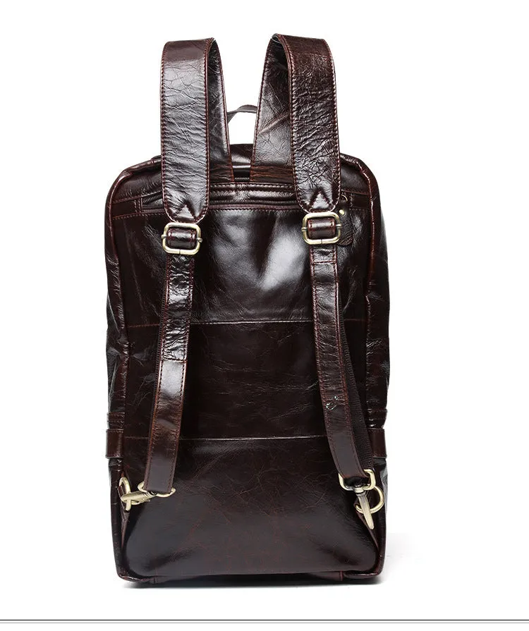 Vintage Multi Functional Leather Backpack J8856